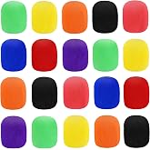40 Pieces Foam Mic Cover, Colorful Handheld Microphone Windscreen, Thick Stage Microphone Windscreen Cover Disposable, Fit for Most Standard Handheld Microphone