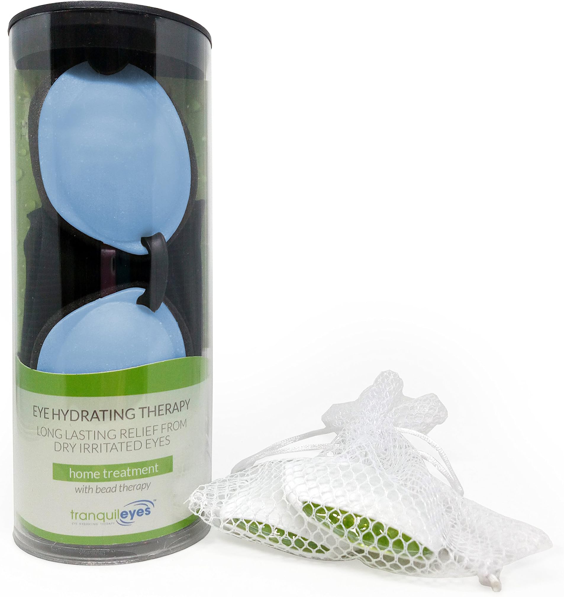 Tranquileyes Home Treatment with Microwavable Beads for Moderate Dry Eye Relief (Blue)