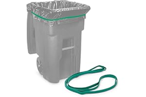 MINI N MOD Rubber Bands for 95 Gallon Trash Cans – 6 Pack | Secure 95 Gallon Trash Bags | Heavy Duty, Durable, Stretchable, & Reusable for 95 Gal Garbage Cans