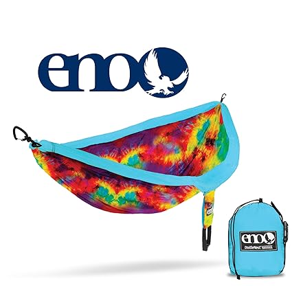 Eagles Nest Outfitters ENO DoubleNest Print, Portable Hammock for Two, Tie Dye