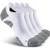 SITOISBE Men's No Show Compression Athletic Socks, Cushioned for Running Hiking