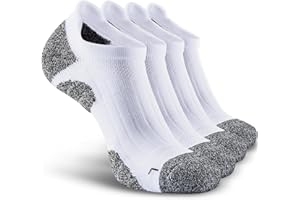 SITOISBE Men's No Show Compression Athletic Socks, Cushioned for Running Hiking
