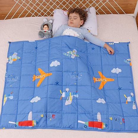 Sivio Kids Weighted Blanket, 100% Natural Cotton Heavy Blanket for