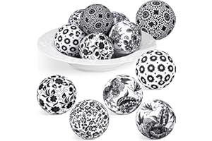 Ceenna 12 Pcs Decorative Fabric Balls 2.36" Chinoiserie Centerpiece Bowl Filler Fabric Wrapped Ball Farmhouse Decor for Party Supplies Basket Table(Fabric,Flower Style)