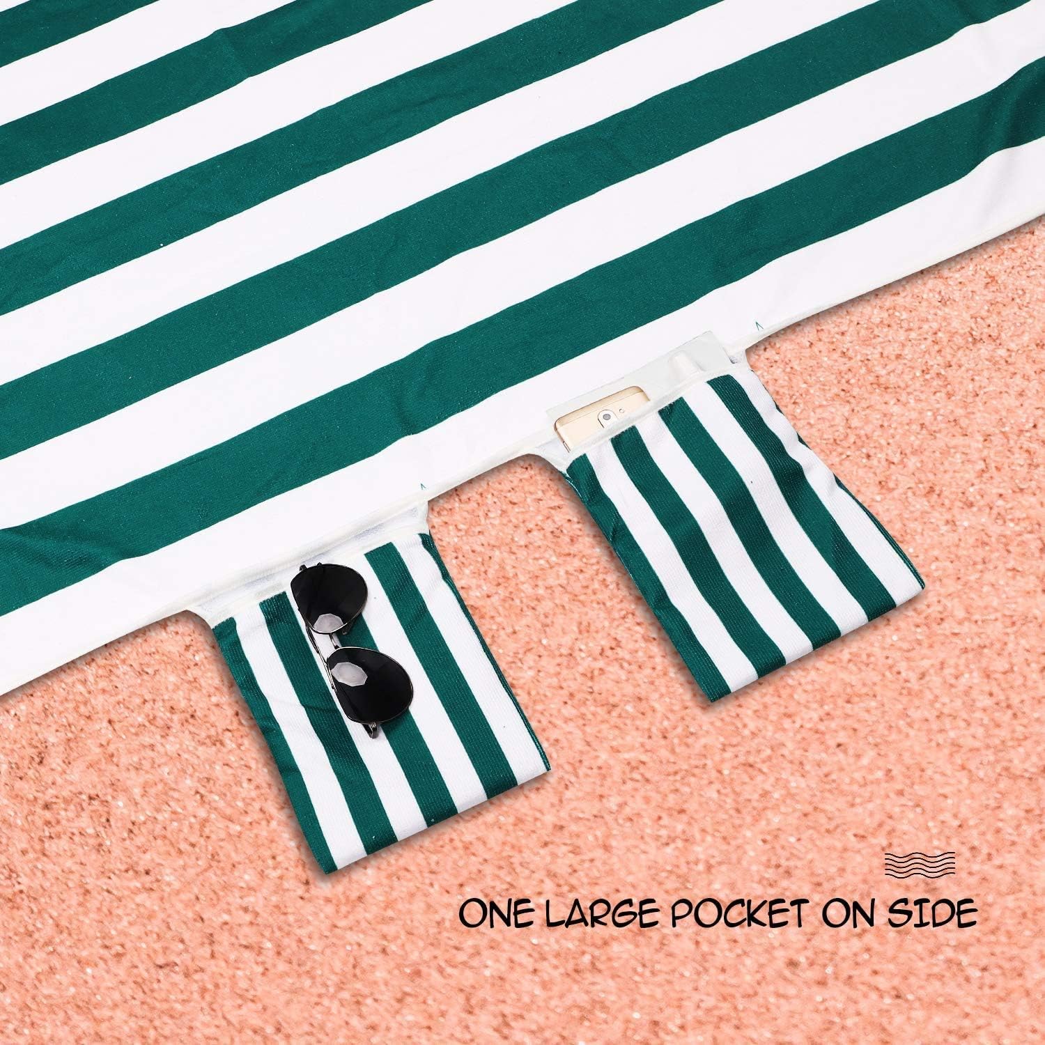 Lounge Chair Cover,Microfiber Beach Towel Cover Patio Chairs and Recliners Cover,Chaise Lounge Chair Cover Sun Lounger with Pockets for Pool,Hotel,Vacation,Sunbathing Fast Drying Terry Towel (Y12): Kitchen & Dining