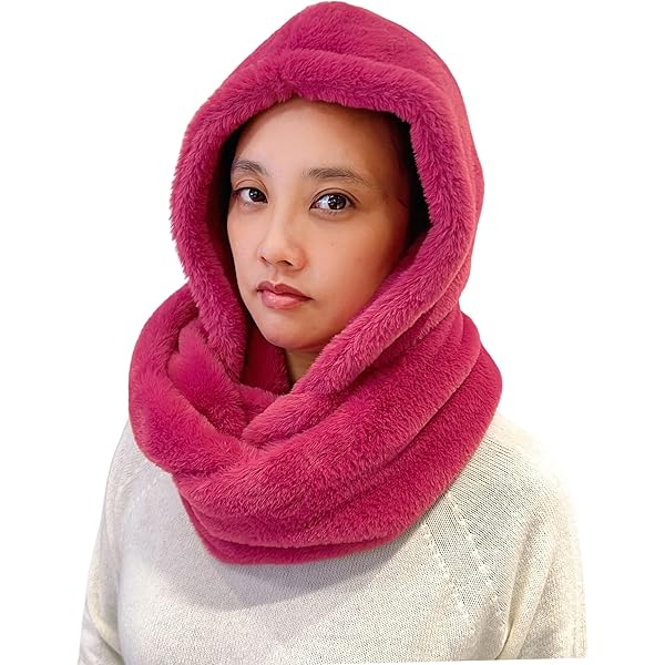 paranoid × allergy Hooded Scarf Fashion 21 Women's Soft Faux Fur Infinity Scarf & Infinity