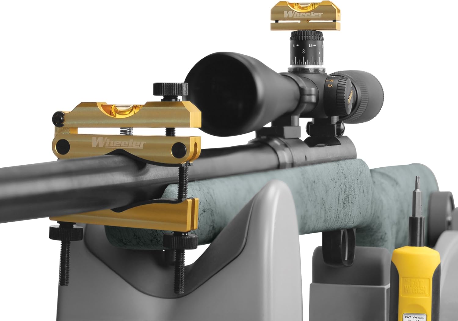 Wheeler Engineering Professional Reticle Leveling System with Heavy-Duty Construction, Universal Design and Storage Case for Gunsmithing and Maintenance : Gun Vise : Sports & Outdoors