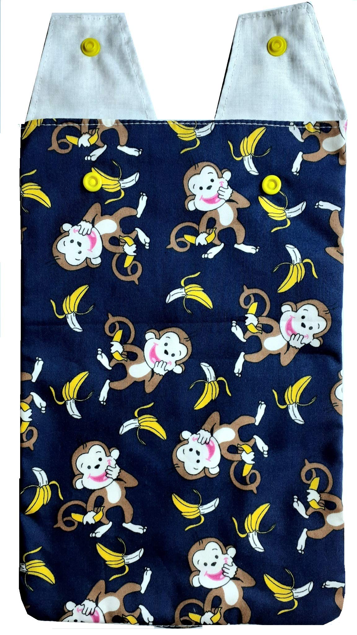 Catheter Leg Bag Holder. Cover. Monkeys. Navy Blue.