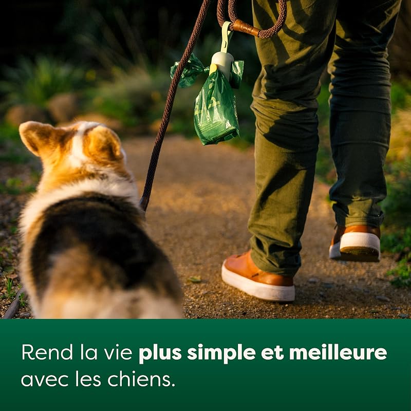 Sacs à crottes pour chiens, sacs étanches et extra épais, recharges en rouleaux, sans parfum, 120 sacs