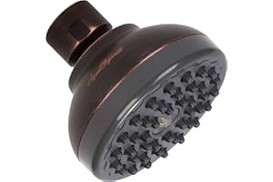 AQUA ELEGANTE Pressure Boosting Shower Head - High Pressure Water Saver Showerhead Best For Low Flow Showers, 2.5 GPM - Oil-Rubbed Bronze
