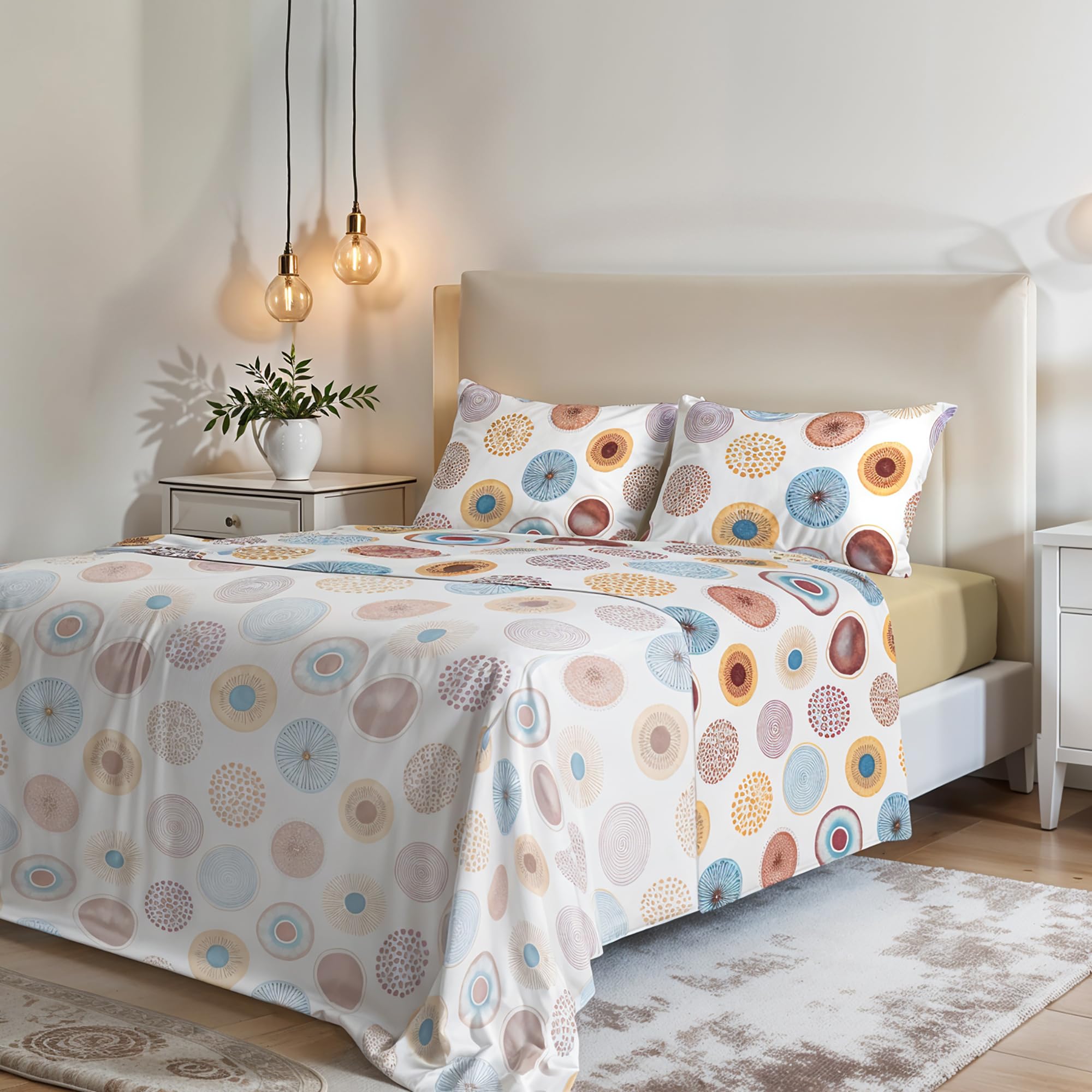 Italian Bed Linen Fantasy Bed Linen Set, Circle, Double