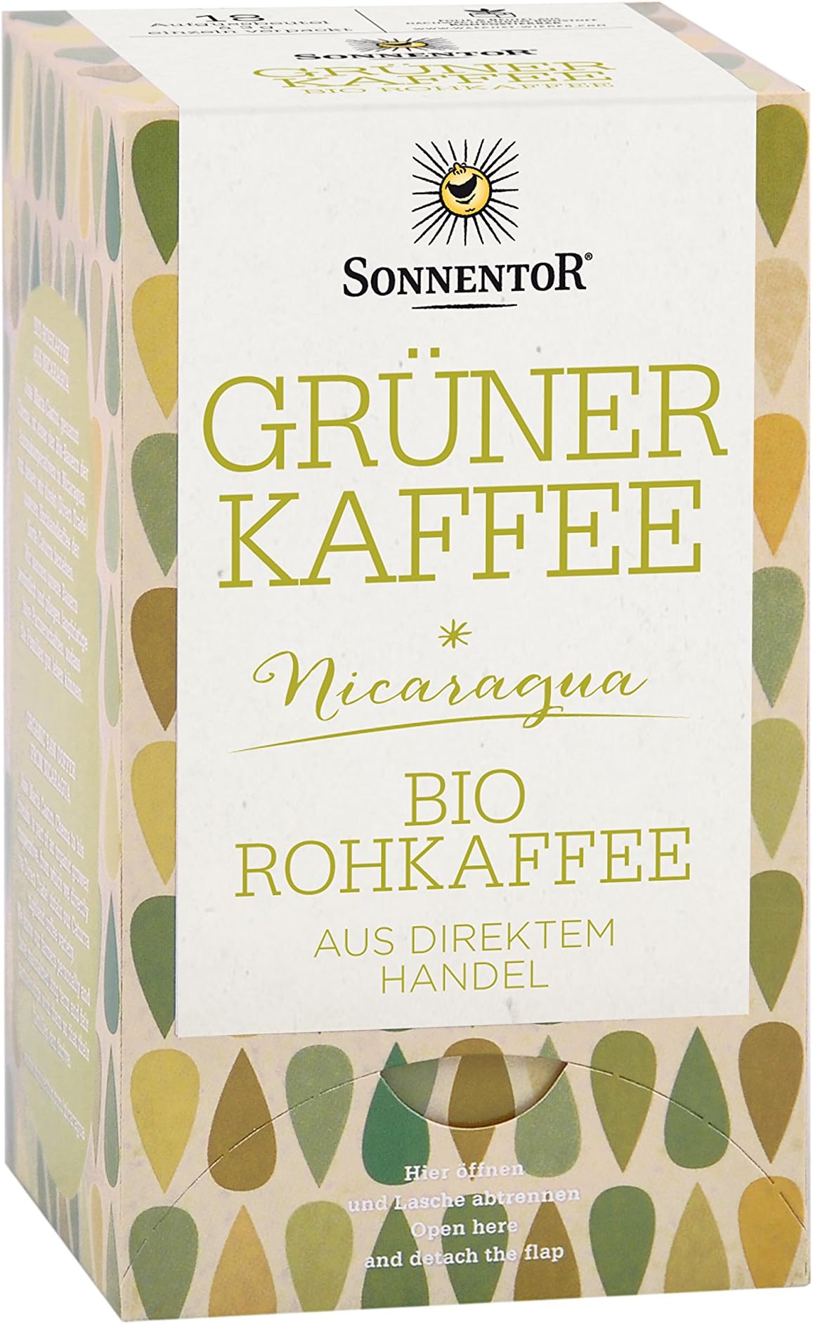SONNENTOR Organic Green Coffee Natual 18x3g (PACK OF 3)
