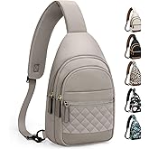 Capolo Sling Bag for Women Men Waterproof Crossbody Bags for Women Trendy Casual Fanny Pack with Convertible Shoulder Strap Chest Bag for Travel Hiking(Grey, Medium)