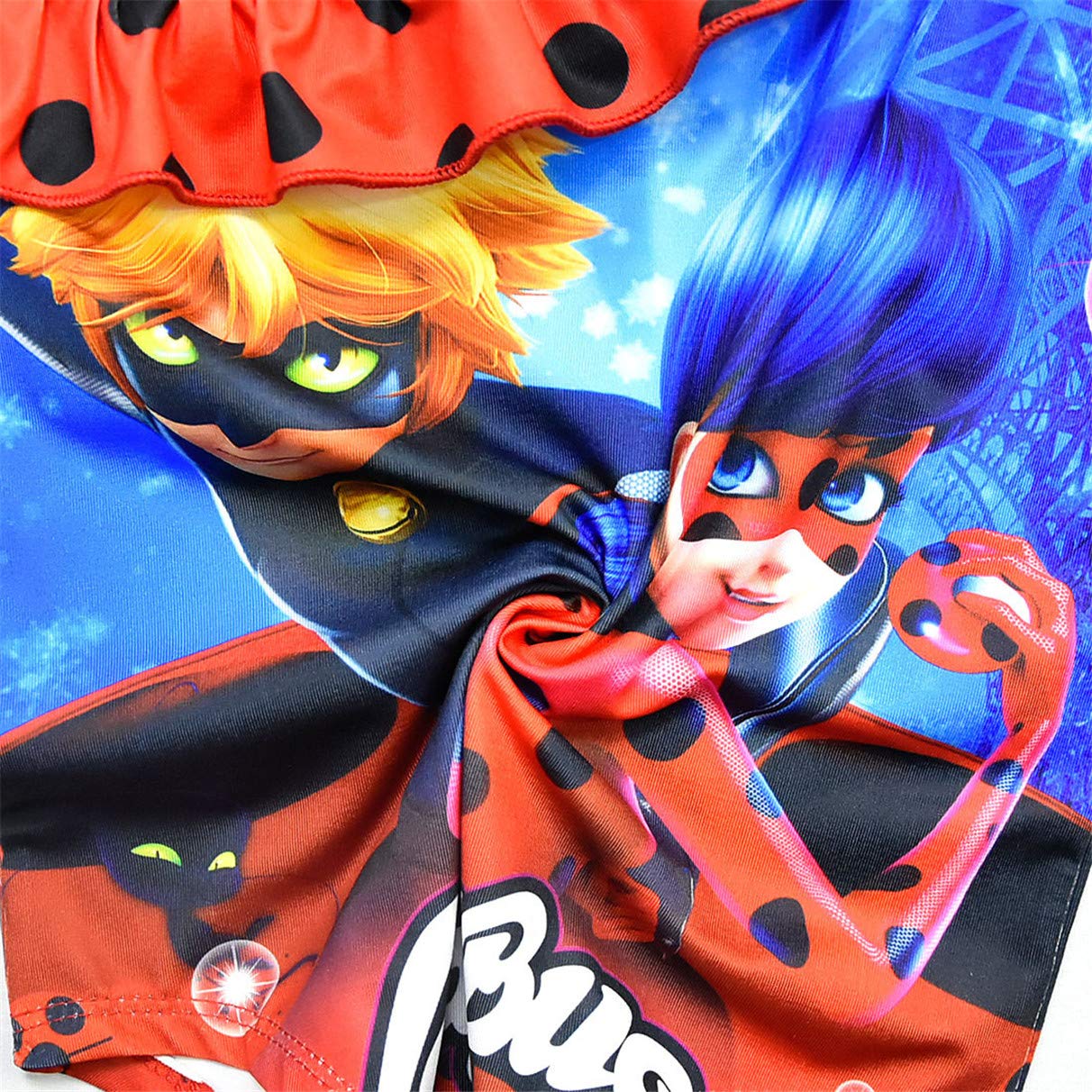 Monissy Niña Verano Volantes Trajes de Baño Chat Noir Miraculous