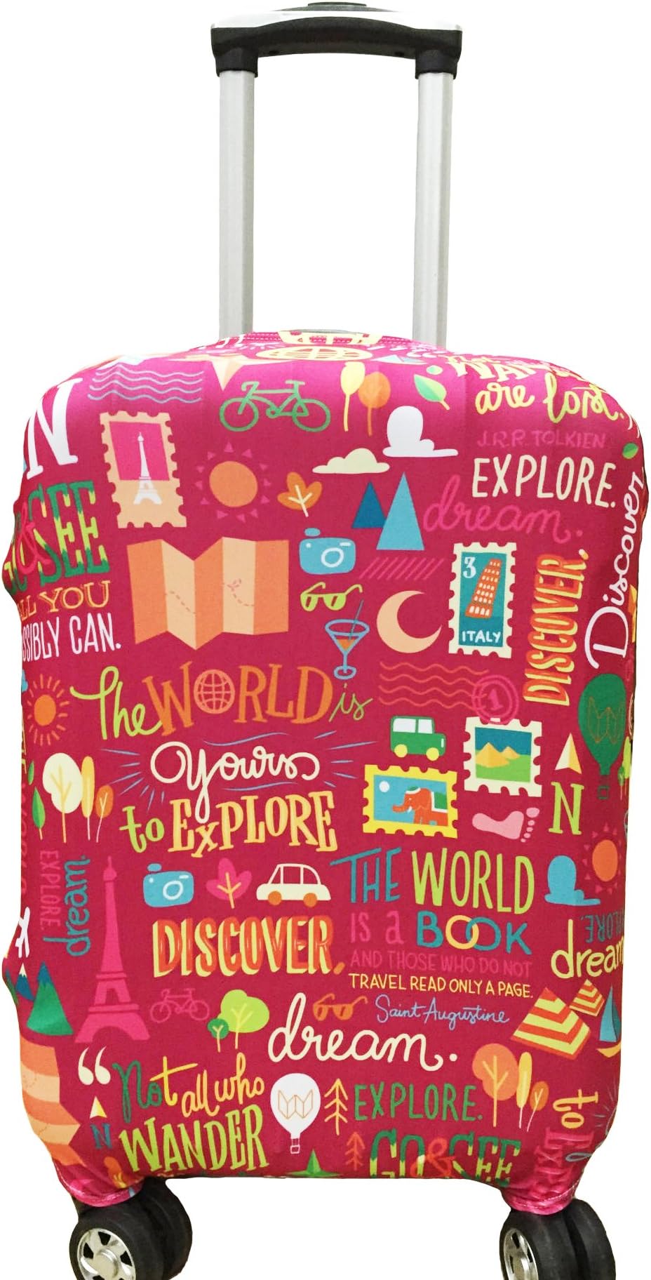 Myosotis510 Cute 3D Luggage Protector Suitcase Cover 18-32 Inch