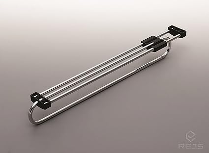 Heavy Duty Pull Out Towel Wardrobe Rail 400mm Amazon Co Uk Diy
