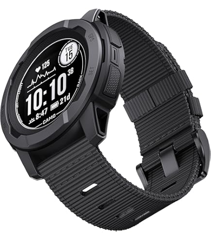 GARMIN Instinct 3 ブラックラバーベルト Garmin Instinct 3 – 50 mm, AMOLED Black with Charcoal Band (010