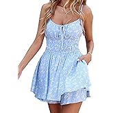 Angelegant Summer Dresses for Women 2025 Sundresses Beach Vacation Casual Dresses Attached Wearing Safety with Pockets