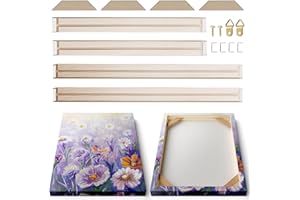 Sunwes DIY Canvas Stretcher Frame Bar, Custom Wood Frame Stretcher for Canvas, Art Stretcher Bars, Wood Canvas Frame Kit for Painting, Canvas Tool Accessory (11 x 14 in)