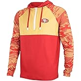 Zubaz NFL Men's Team Color Block Lightweight 1/4 Zip Hoodie with Camo Lines (Small - 5XL)