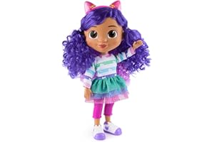 SPIN MASTER Gabby's Dollhouse DreamWorks, Sing & Celebrate Gabby Girl Doll, 13-Inches Tall with Sound Effects & Reversible Cat Ears, Kids Toys for Girls & Boys Ages 3+