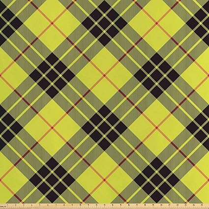 yellow and black tartan kilt