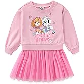 Paw Patrol Nickelodeon Skye and Everest Girls Long Sleeve Tulle Dress for Toddler and Big Kids