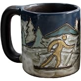 Mara Stoneware Mug - Skiers- 16 oz