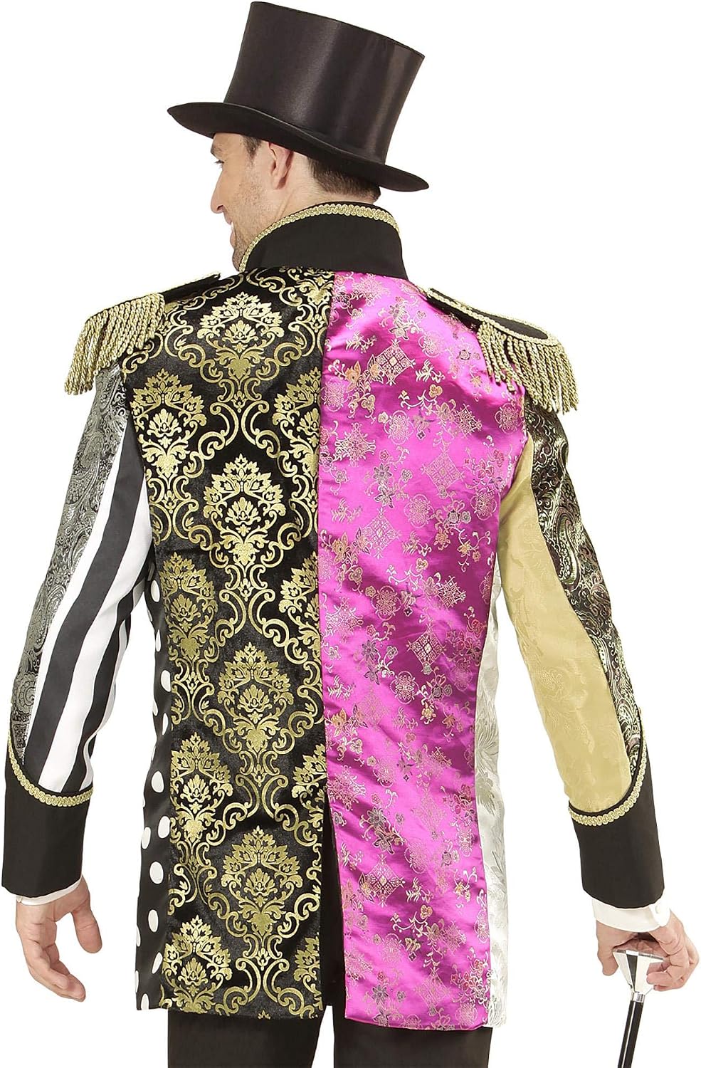 Widmann ? Jacquard Patchwork Parade Dressing-Up Costume Men's Coat, Multicoloured, XL - Image 4