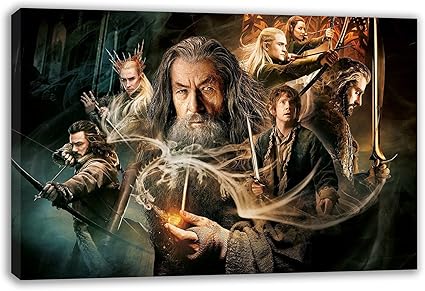 Dynamo Printing Ltd Bilbon Sacquet The Hobbit Movie Gandalf Wizard Sur Toile Murale Art 111 8 X 66 Cm Amazon Fr Cuisine Maison