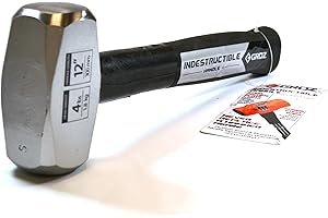Groz 34551 Indestructible Handle Soft Face Club Hammer with 4-Pound Head and 12-Inch Handle