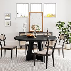 Tribesigns Round Dining Table Wood Kitchen Table