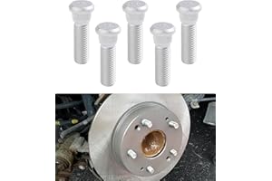 iolory 5PCS Car Wheel Studs, Car Accessories,Wheel Stud,M12x1.5 Steel Wheel Bolts,Long Extended Vehicle Steel Lug Bolts,Repla