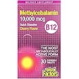 Natural Factors B12 Methylcobalamin, 10,000 mcg, Cherry, 30 Chewable Tablets