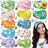 Janinka 12 Pack Easter Headbands Elastic Non Slip Hair Accessories Bulk Bunny Pattern Easter Day Hairband for Women(Bunny Pattern)