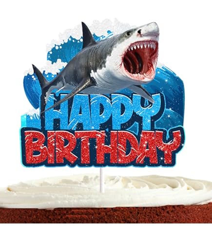 Cake Topper ORCA WHALE BIRTHDAY Cups, Killer Whale, Whale Birthday Party Decorations, Ocean Blue Happy Birthday Ocean Theme Whale Decoration Party