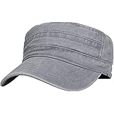 WITHMOONS Washed Cotton Cadet Cap Vintage Military Army Hat Mens Womens KZ40037