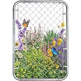FULUPET Chain Link Fence Gate, 32" W x 46" H Adjustable Metal Gate Outdoor Kit, Galvanized Steel Walkin Fence Door Panel, Garden, Farm and Side Yard, Fits 2 to 4 Ft Openings (Silver-32" x 46")