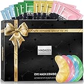 Maskiss Under Eye Patches (28 Pairs), Valentine's Day Gifts for Her, 4 Colors Eye Masks for Dark Circles Puffy Eyes, Undereye Bags and Wrinkles Puffiness, Skin Care Gift for Bachelorette Party Favors