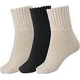 BomKinta Boot Socks for Women Winter Solid Thick Warm Socks Cozy Crew Socks Christmas Gift