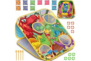 HELLOJOY Bean Bag Toss Game for Kids - Cornhole Board Outdoor Toys for Toddlers -Party Activities Carnival Outside Yard Backyard Beach Lawn Games Toy for Kid Boys Girls Age 3 4 5 6 7 8 Year Old Birthday Gifts