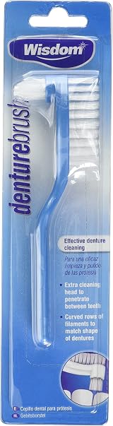 Wisdom Denture Brush, Pack of 4 - Durable Cleaning Brush For Dentures