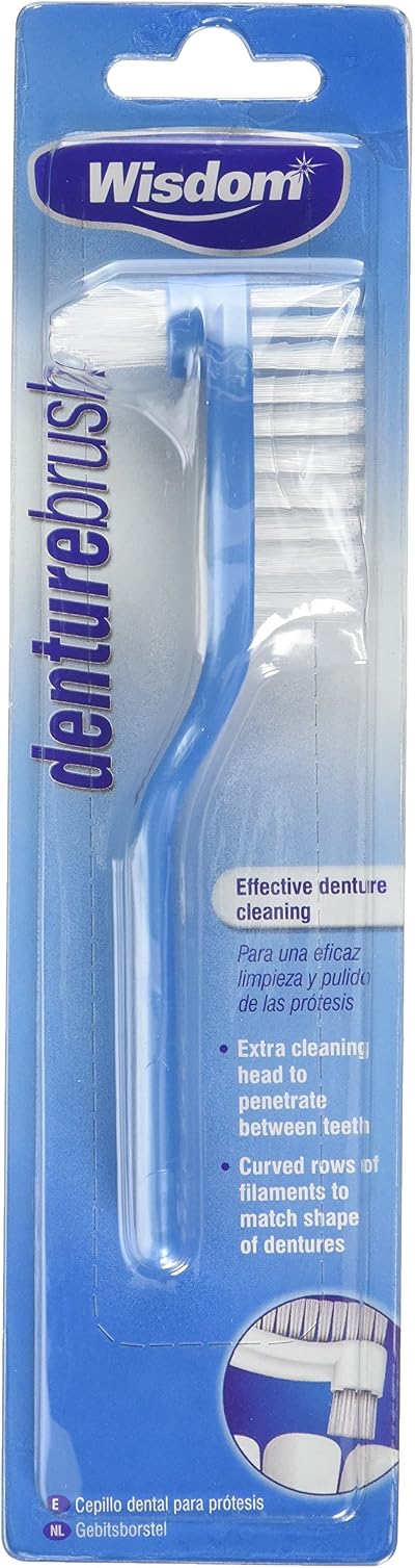 Wisdom Denture Brush, Pack of 4 - Durable Cleaning Brush For Dentures
