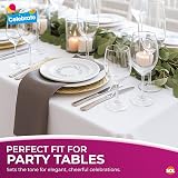 SOL 4pk White Table Cloth Rectangular 274x137cm Heavy Duty Plastic view 6