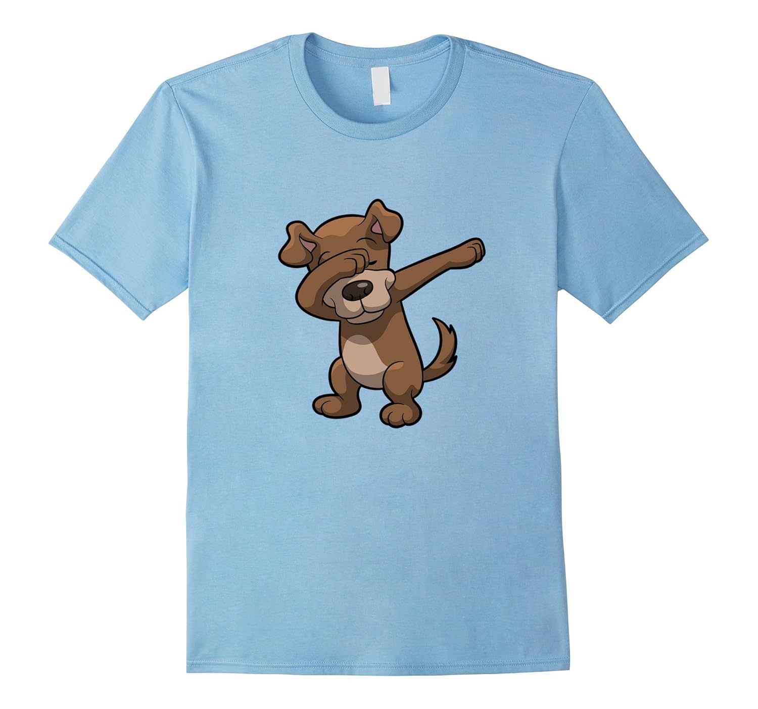 Funny Dabbing Dog Cartoon Puppy Dab Dance Pose T-Shirt-ANZ