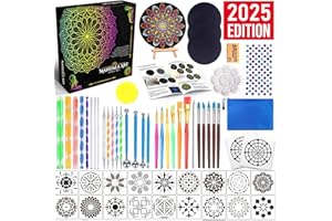 Insnug Mandala Dotting Tools Painting Kit - Rock Dot Paint Stencils Tool Set Art Craft Supplies Kits Tray Brush Zipper Pen for Nail Stone Mandala Arts Drawing Home Decor Activity | Mothers Day Gift