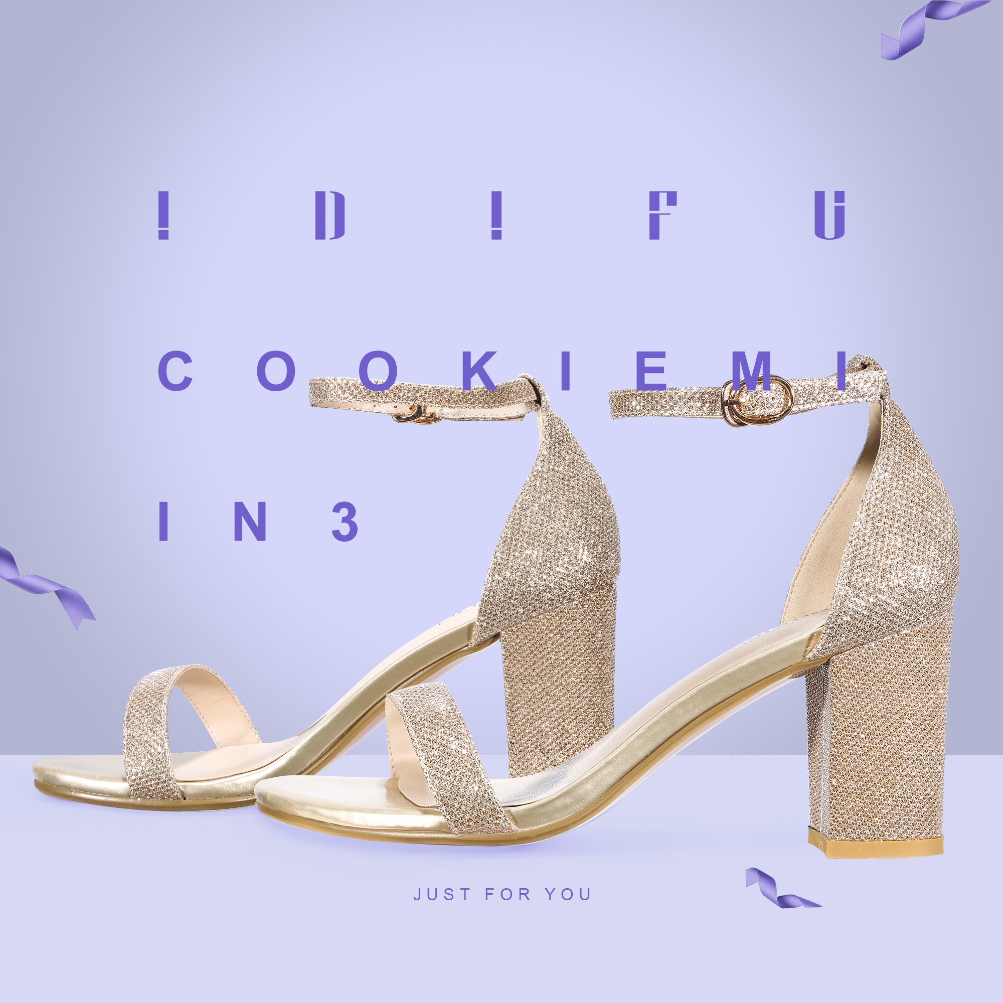 IDIFU Women�s CookieMI Block Heels Sandals 3 Inch Chunky