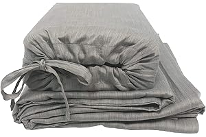 BedVoyage King Size Duvet Cover - Soft Melange Viscose derived from Bamboo and Cotton - Cozy All Season King Comforter Cover - Silver