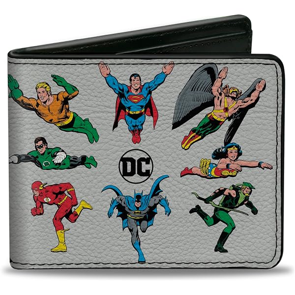 Buckle-Down - Bi-Fold Wallet Pu Bifold Wallet - The Flash Logo5 Borgogna/Oro Uomo, Multicolore