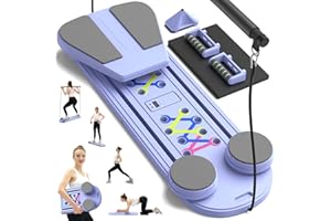 FETUSI Pilates Board,Foldable Pilates Reformer Sets with Timer,Multifunctional Abdominal Pilates Board for Home Workout Equipment,Portable Ab Board Trainer Pilates Exercise Machine, Pilates Board for Women